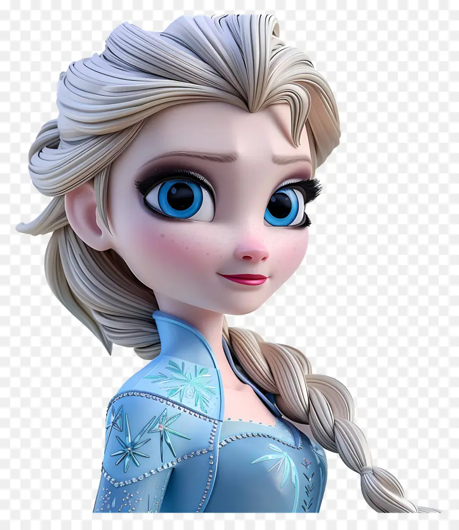 Princesa Elsa，Personagem De Trança Loira PNG