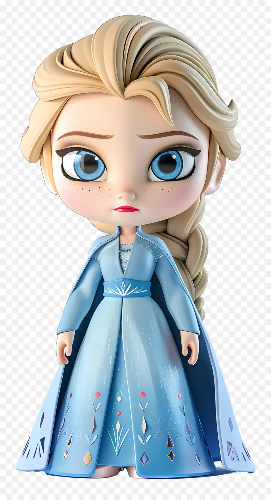 Princesa Elsa，Menina Loira De Vestido Azul PNG