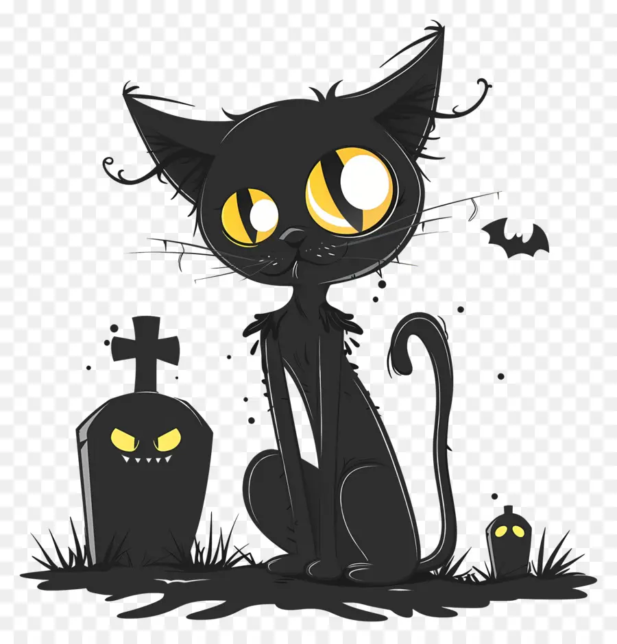 Gato Preto De Halloween，Gato Preto PNG