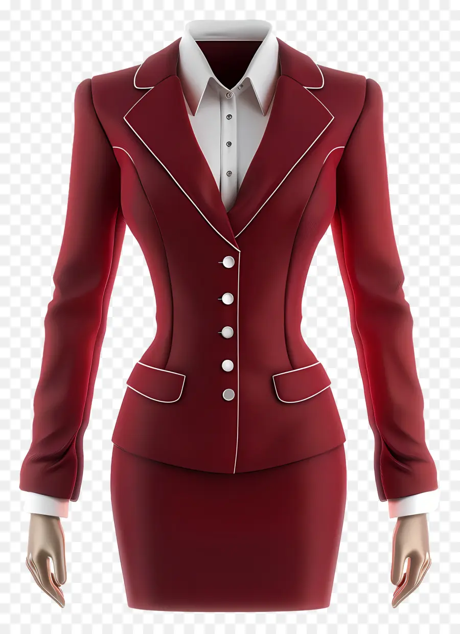 Traje Formal Para Mulheres，Terno Vermelho PNG