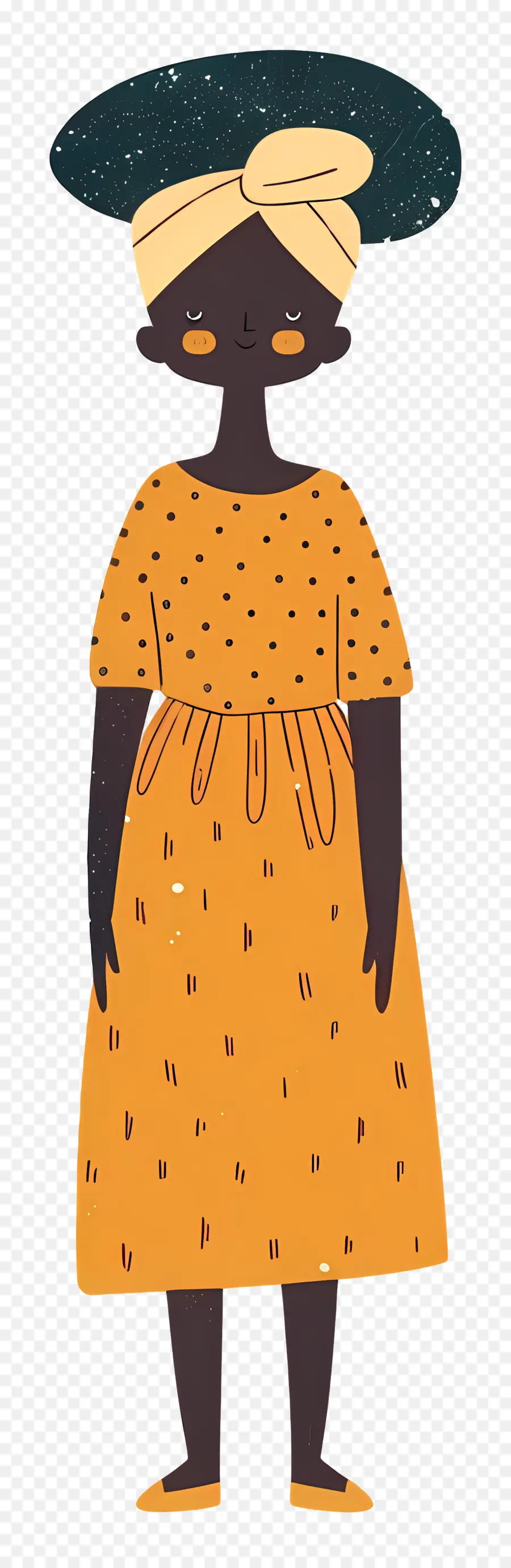 Mulher Africana，Mulher De Vestido Amarelo PNG