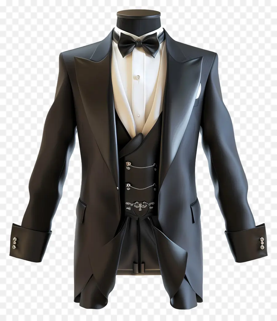 Traje Formal Para Homens，Smoking Preto PNG