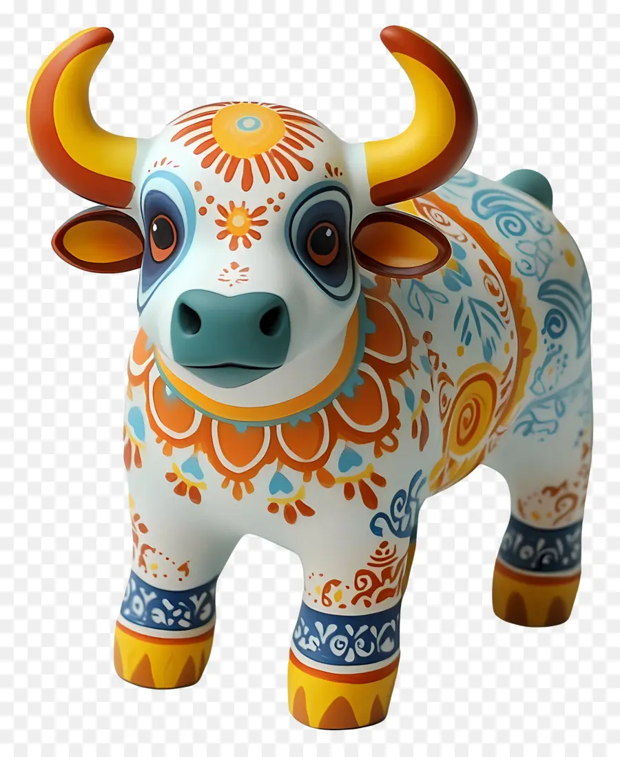 Vaca Pongal，Touro Decorativo PNG