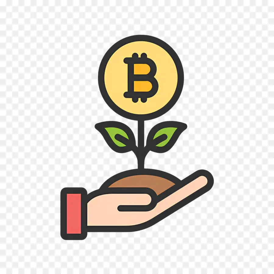 Investimento Inicial，Planta Bitcoin PNG