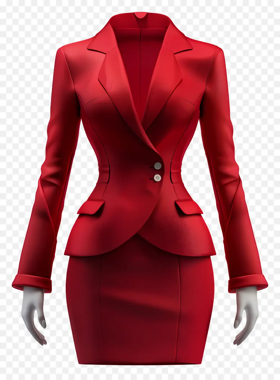 Traje Formal Feminino，Blazer Vermelho PNG