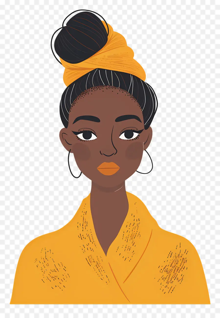 Mulher Africana，Mulher De Amarelo PNG