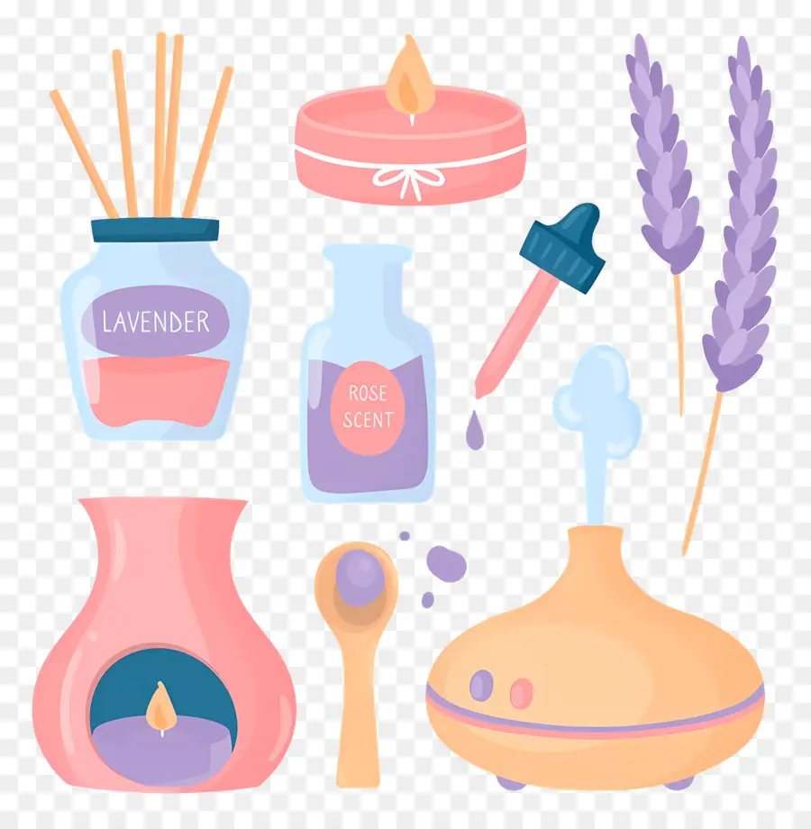 Elementos De Aromaterapia，Conjunto De Aromaterapia PNG