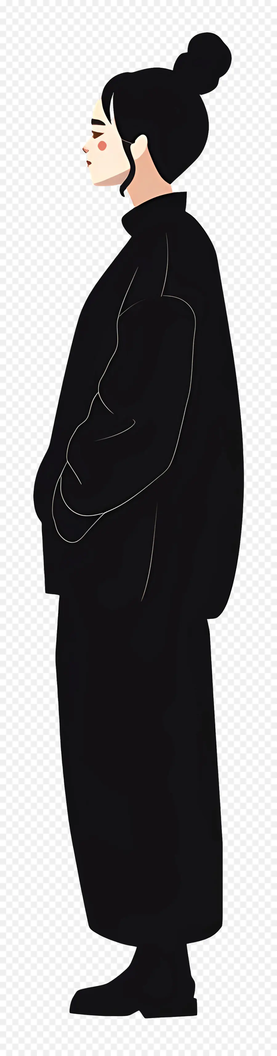 Mulher Em Roupa Preta，Mulher De Preto PNG