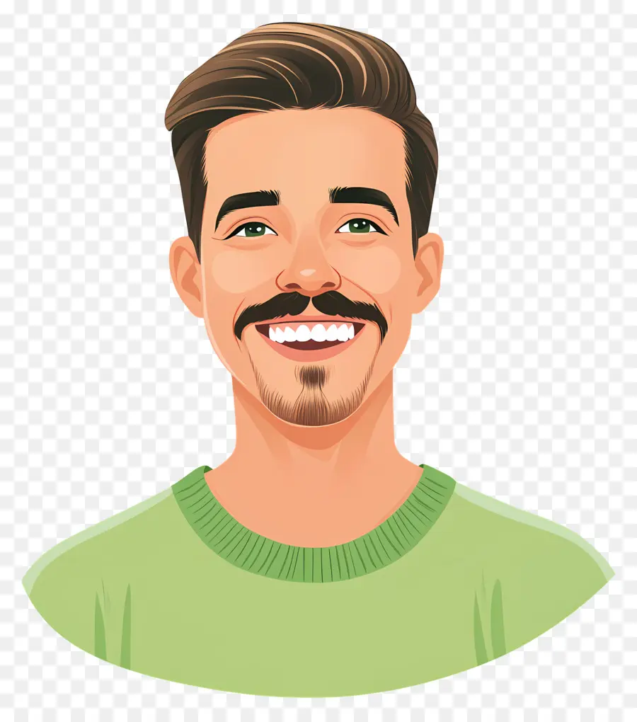 Homem Sorridente，Homem Com Barba PNG