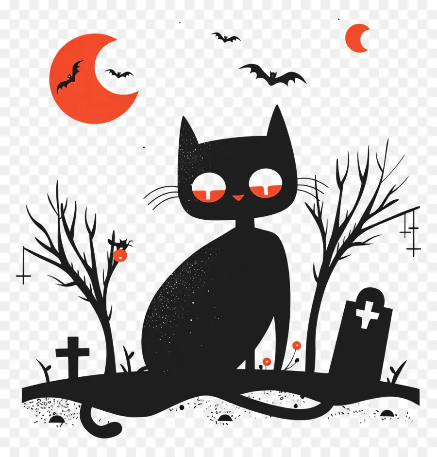 Gato Preto De Halloween，Gato Preto PNG