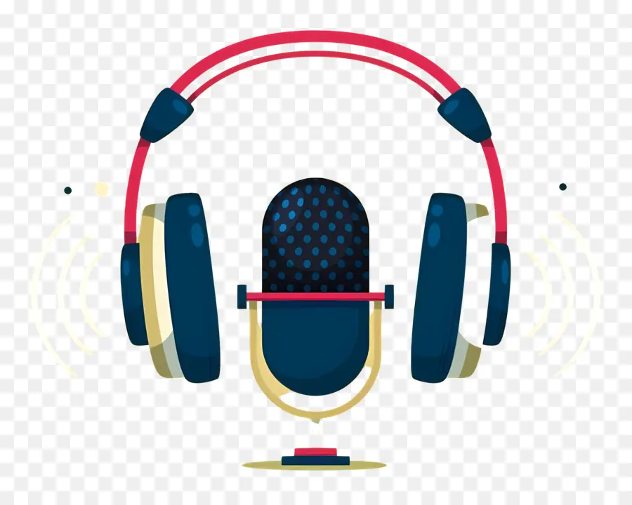 Dia Internacional Do Podcast，Microfone E Fones De Ouvido PNG