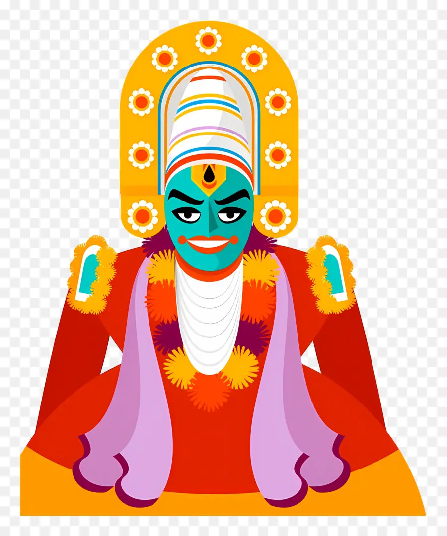 Feliz Onam，Dançarina Kathakali PNG