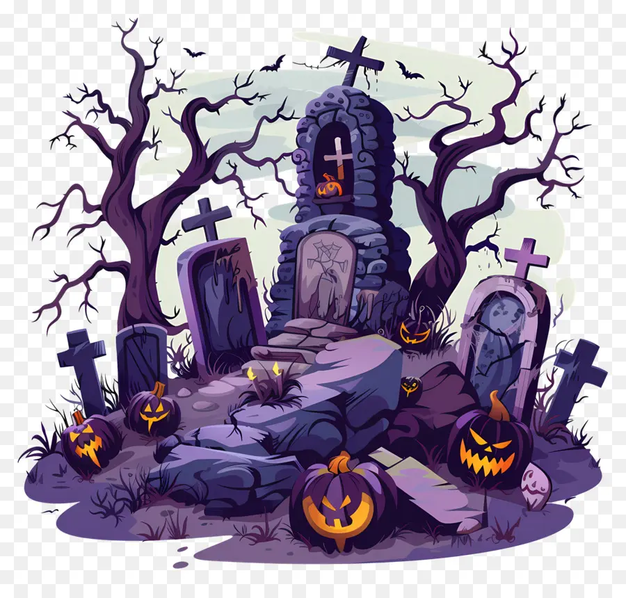 Cemitério De Halloween，Cemitério PNG