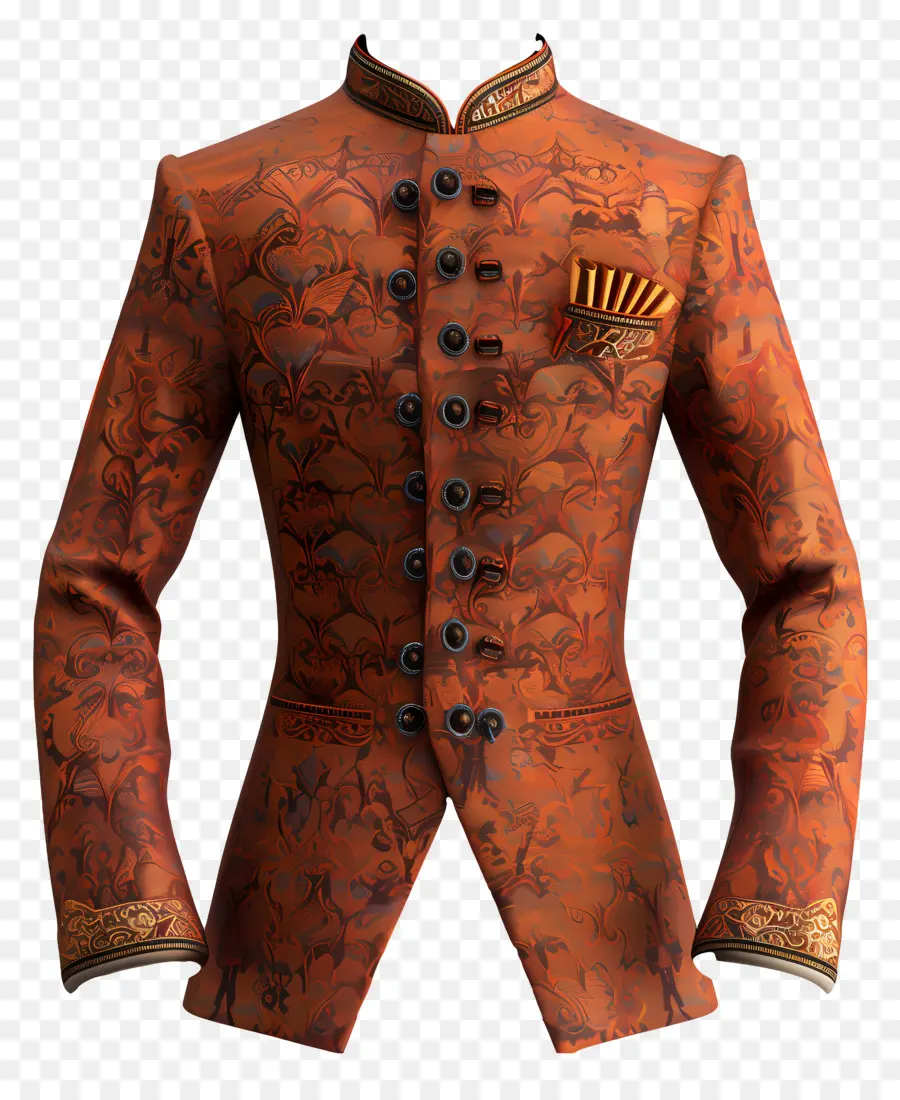 Traje Formal Indiano，Jaqueta Tradicional PNG