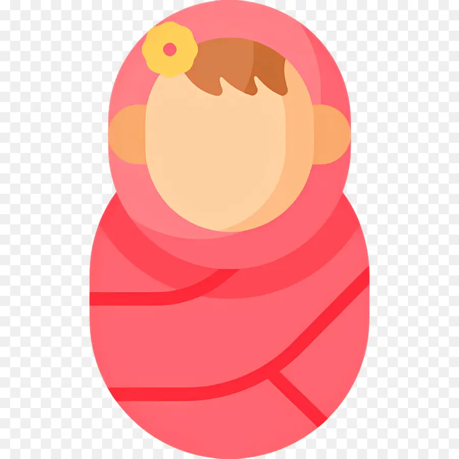 Bebezinha，Bebê Em Swaddle Rosa PNG