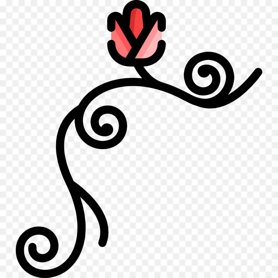 Linha De Flores，Desenho De Flores PNG