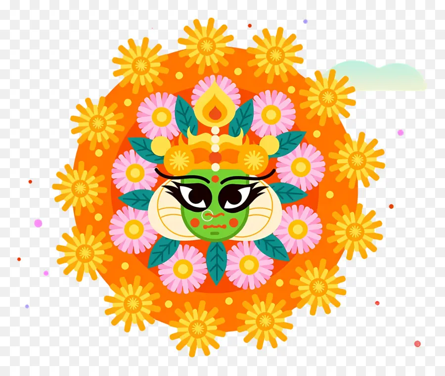 Feliz Onam，Cara De Flor PNG