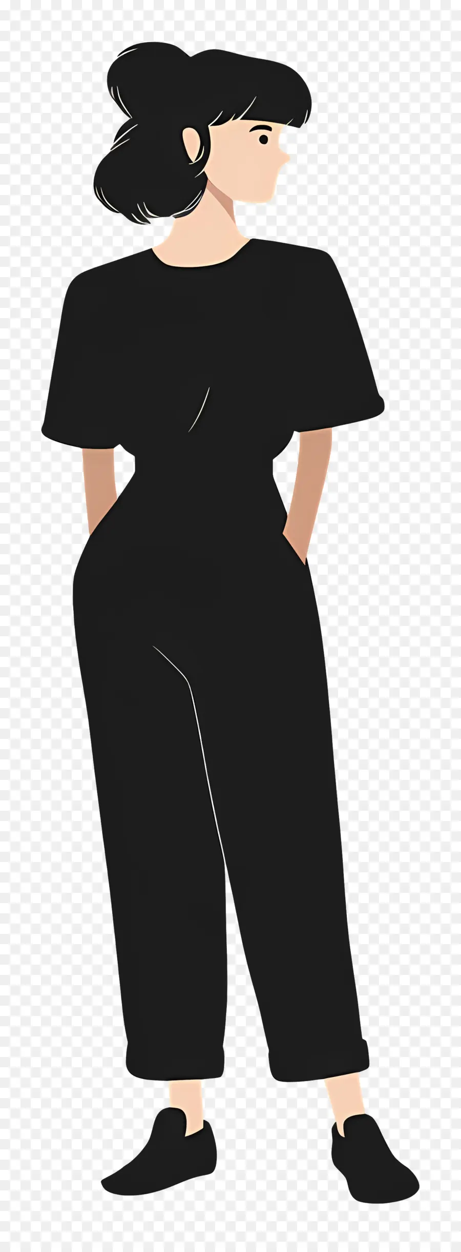 Mulher Em Roupa Preta，Mulher De Preto PNG