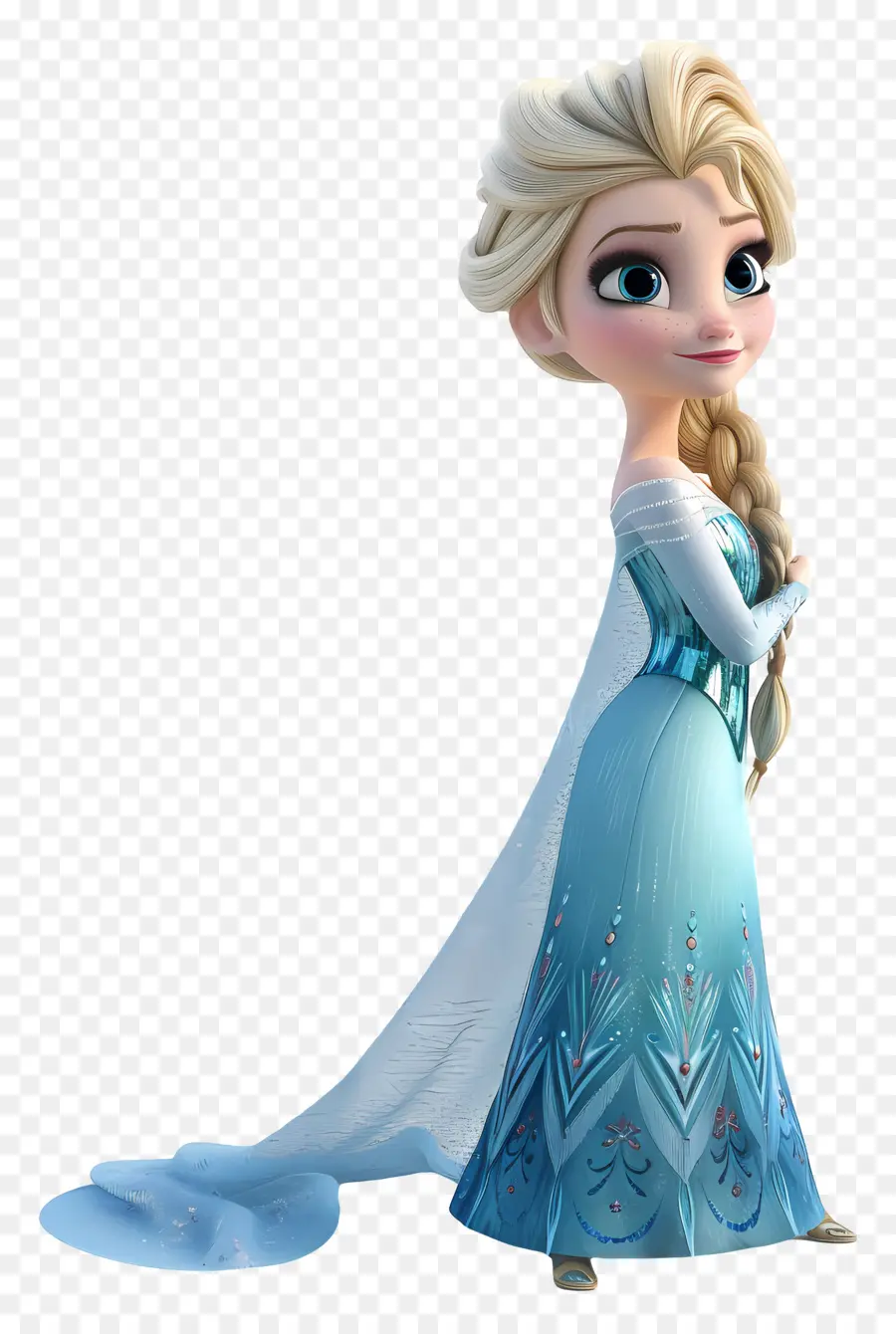 Princesa Elsa，Personagem De Trança Loira PNG