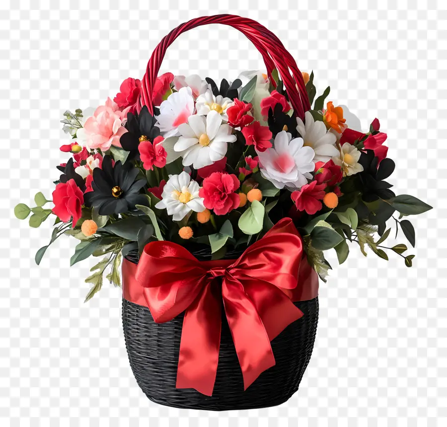 Cesta De Flores De Aniversário，Cesta De Flores PNG