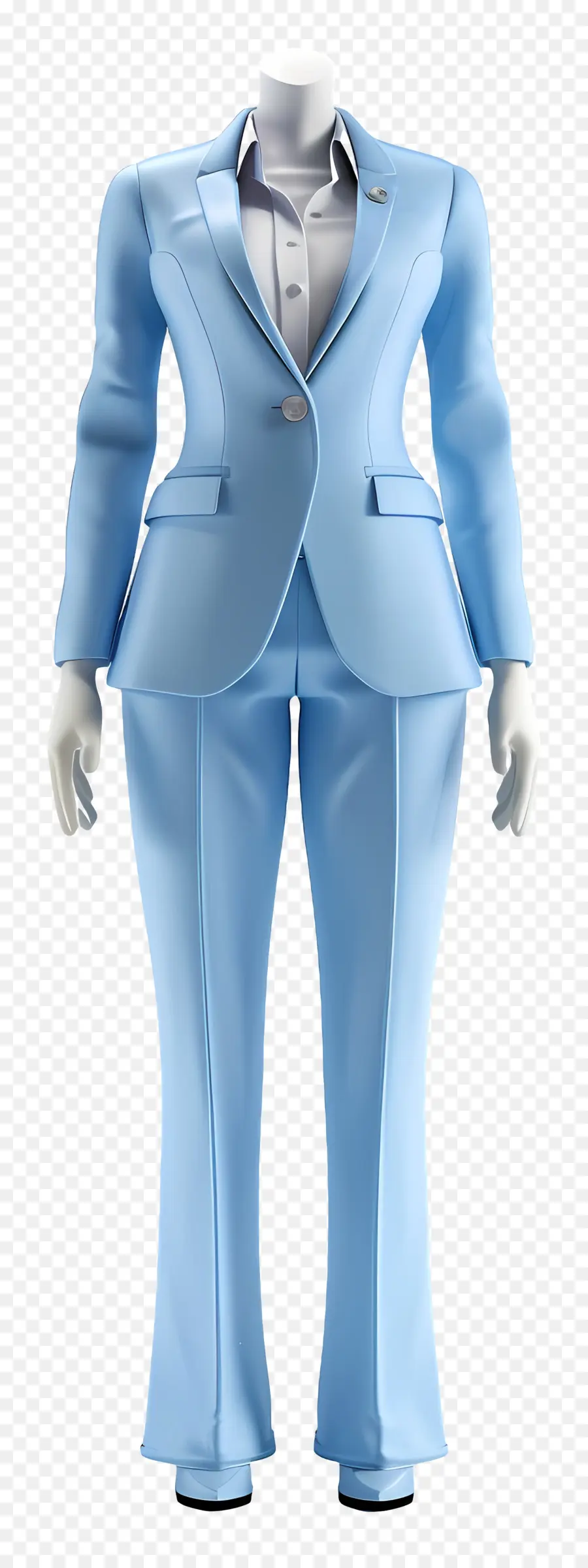 Traje Formal Feminino，Terno Azul PNG