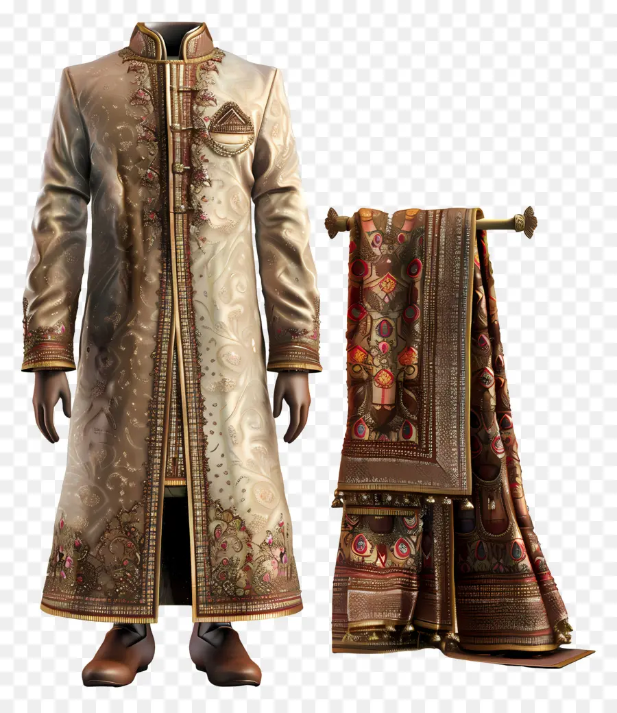 Traje Formal Indiano，Roupa Tradicional PNG