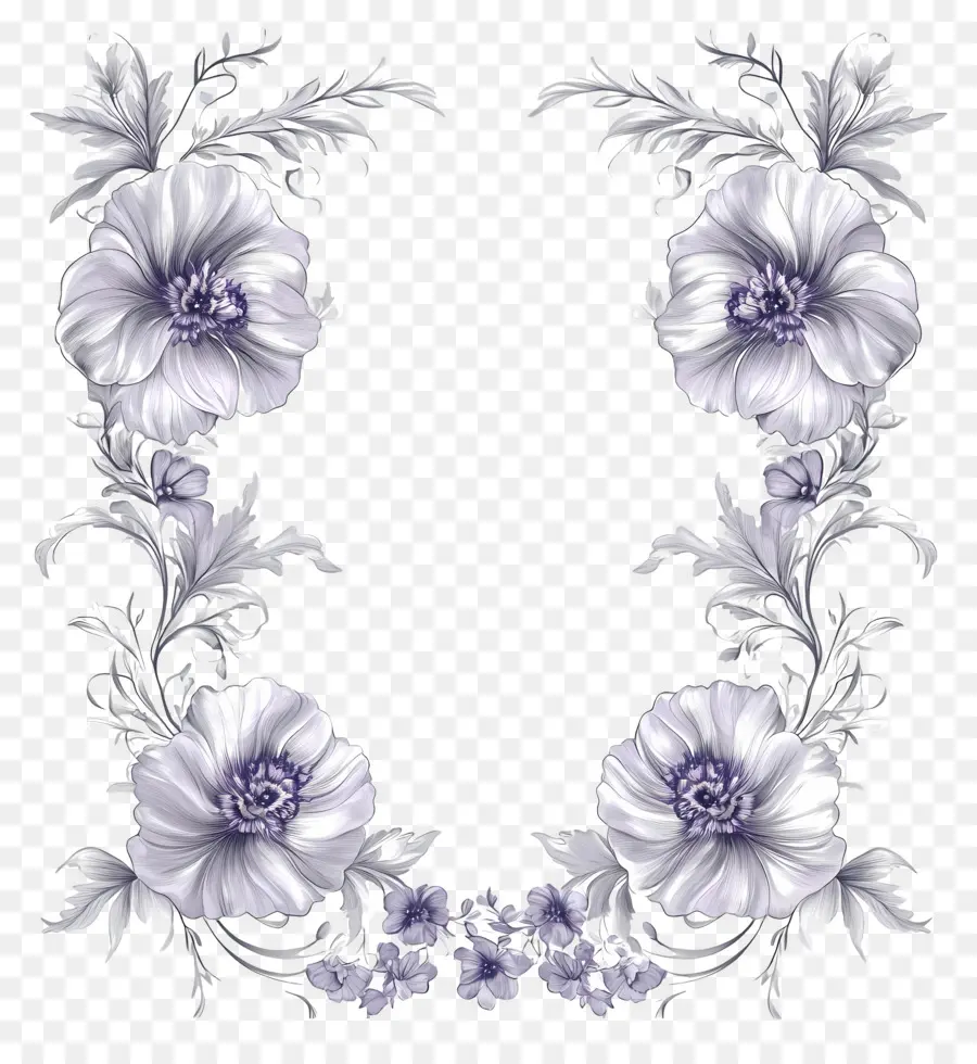 Linha De Casamento，Moldura Floral PNG