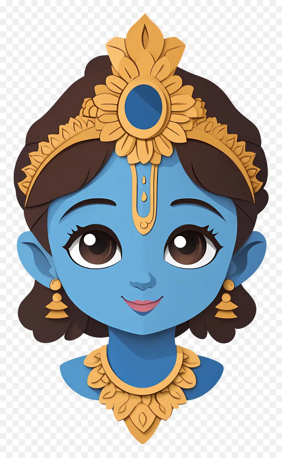 Bebê Krishna，Deusa Azul PNG