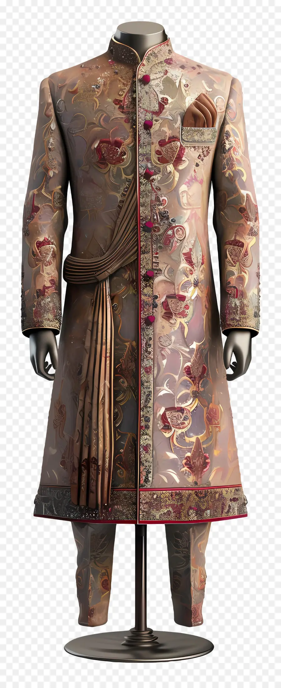 Traje Formal Indiano，Terno Bordado PNG