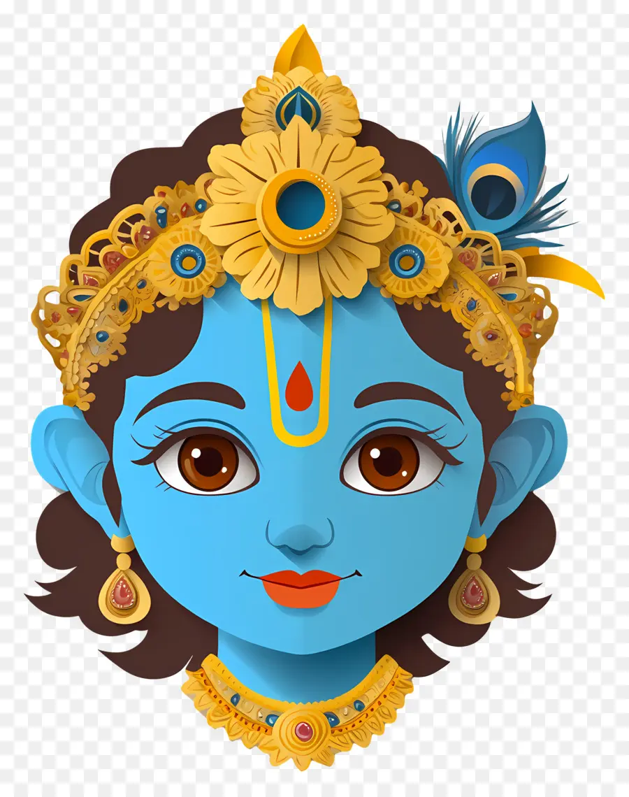 Bebê Krishna，Deusa Azul PNG