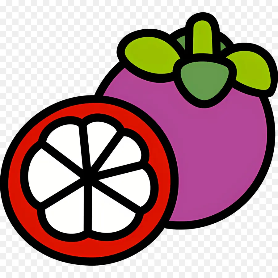 Mangostão，Roxo PNG