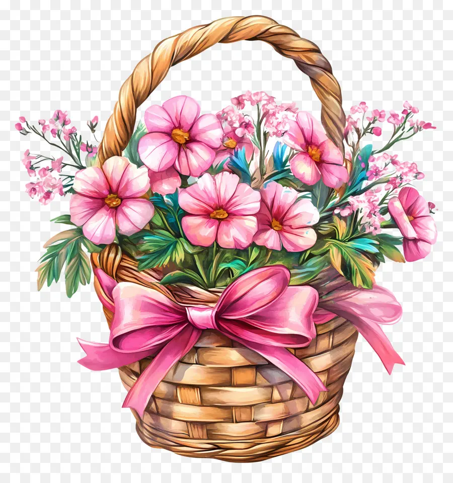 Cesta De Flores De Aniversário，Cesta De Flores PNG