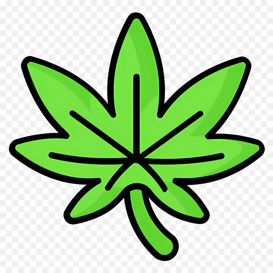 Folha De Maconha，Folha Verde PNG