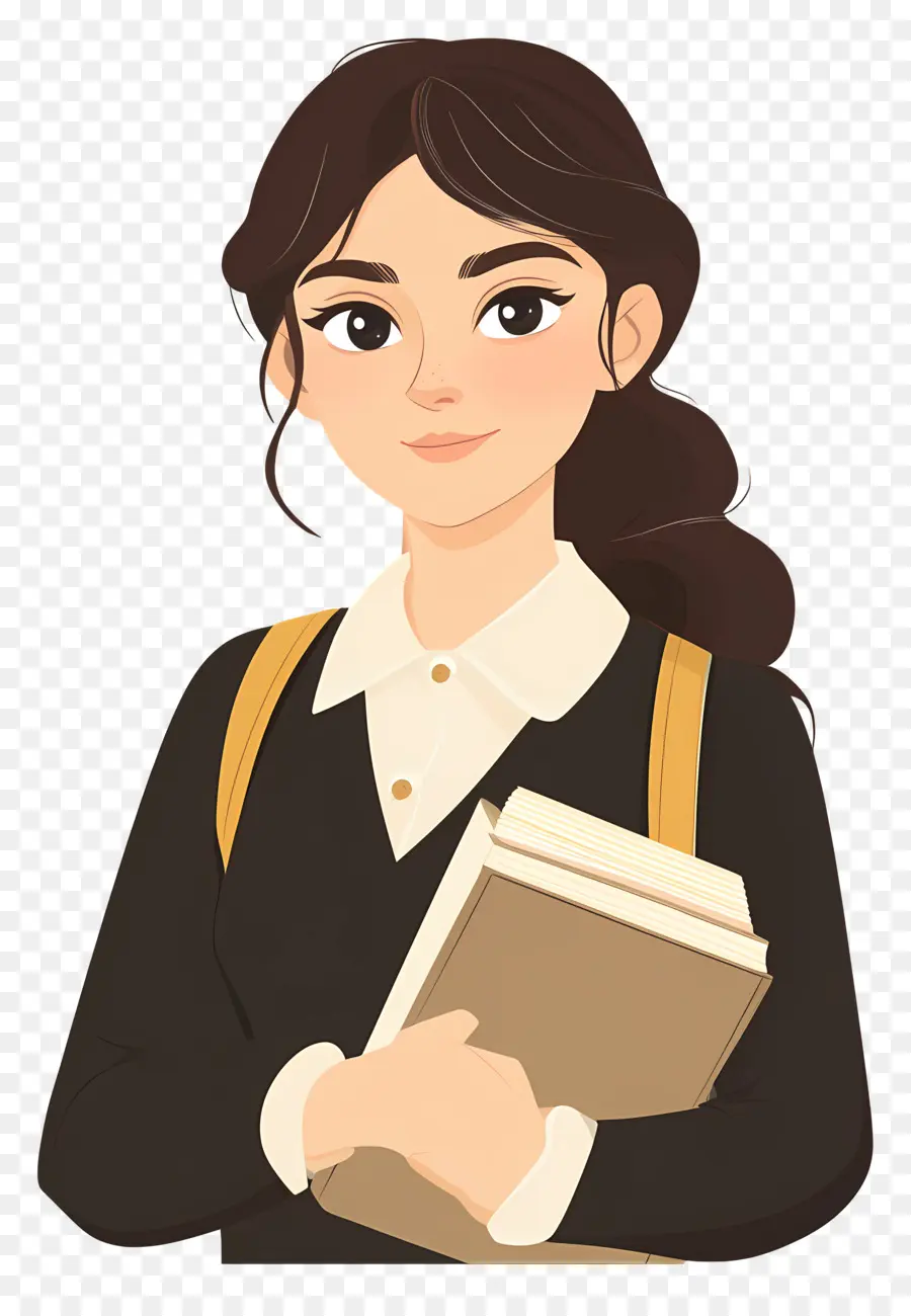 Aluna，Menina Com Livros PNG