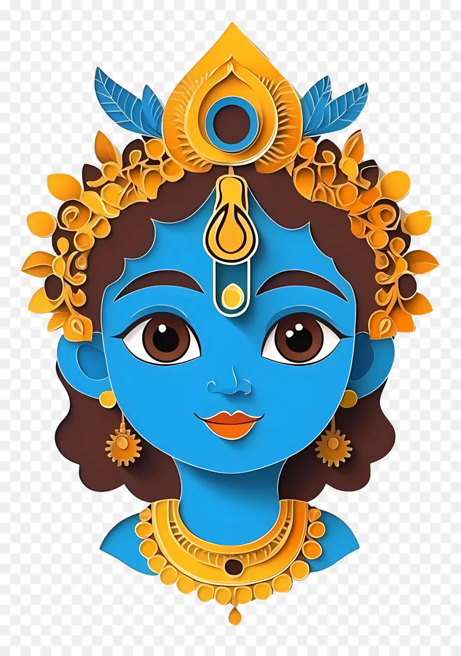 Bebê Krishna，Deusa Azul PNG