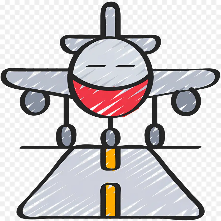 Avião，Avião Na Pista PNG