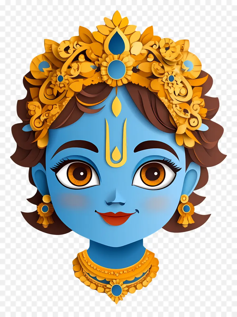 Bebê Krishna，Deusa Azul PNG