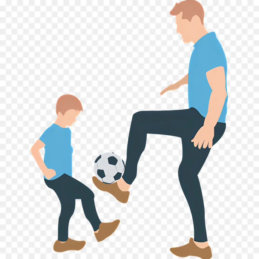 Pai E Filho，Pai E Filho Jogando Futebol PNG