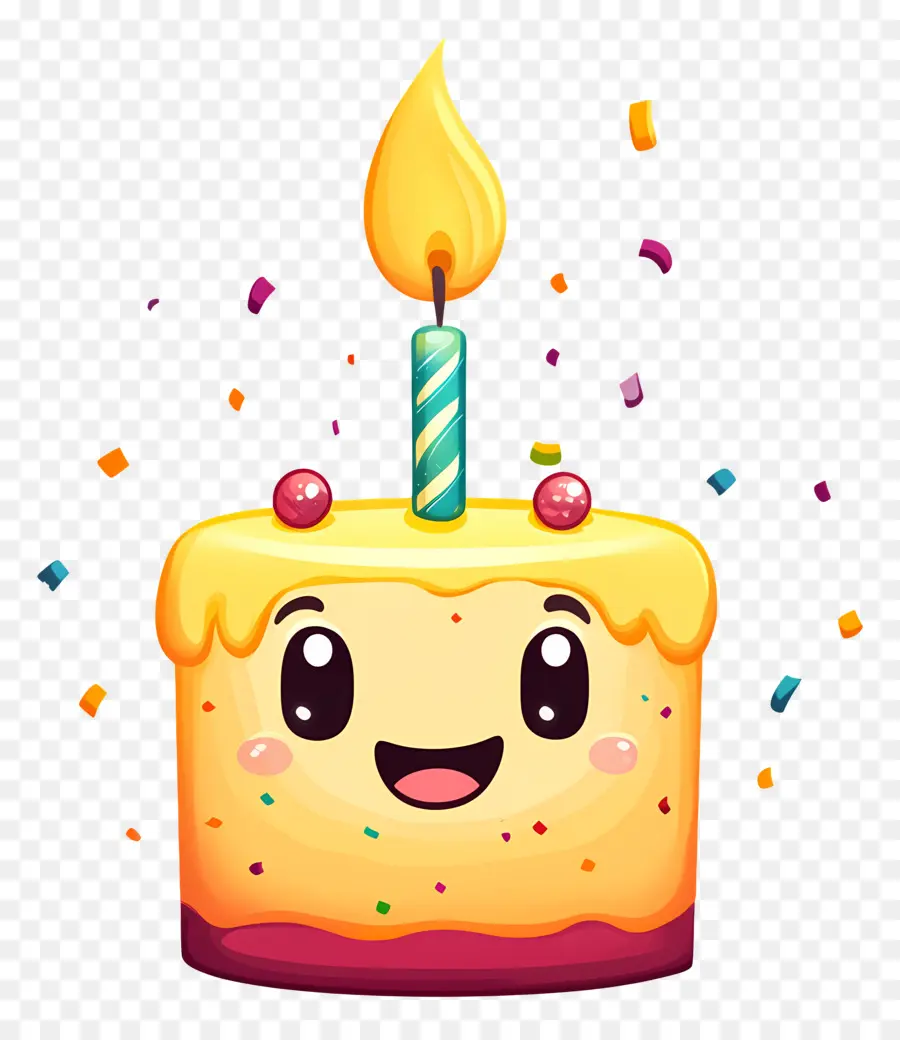 Emoji De Aniversário，Bolo De Aniversário Fofo PNG