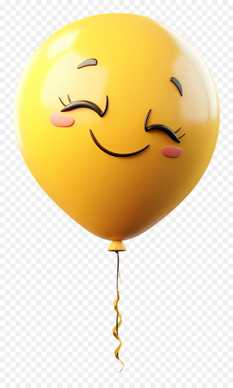 Emoji De Aniversário，Balão Amarelo PNG