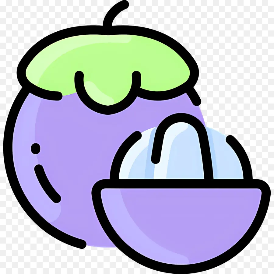 Mangostão，Roxo PNG