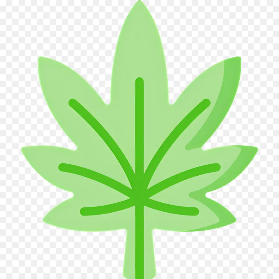 Folha De Maconha，Folha Verde PNG