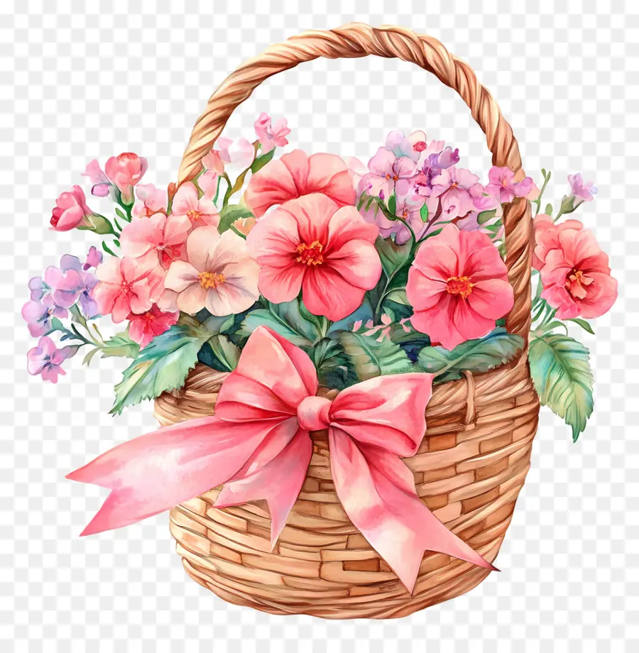 Cesta De Flores De Aniversário，Cesta De Flores PNG