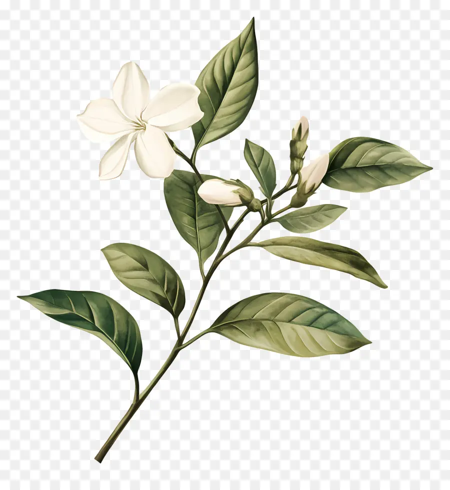 Flor De Jasmim，Flor Branca PNG