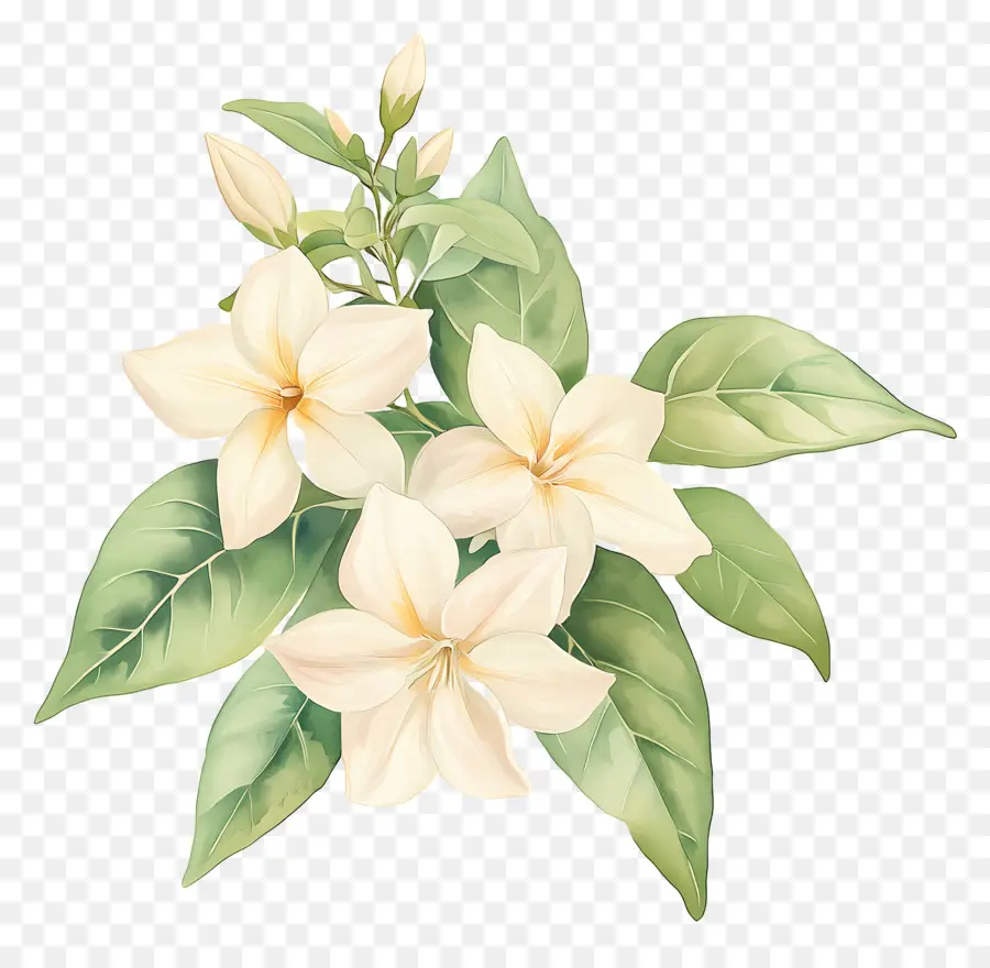 Flor De Jasmim，Flores De Jasmim Branco PNG