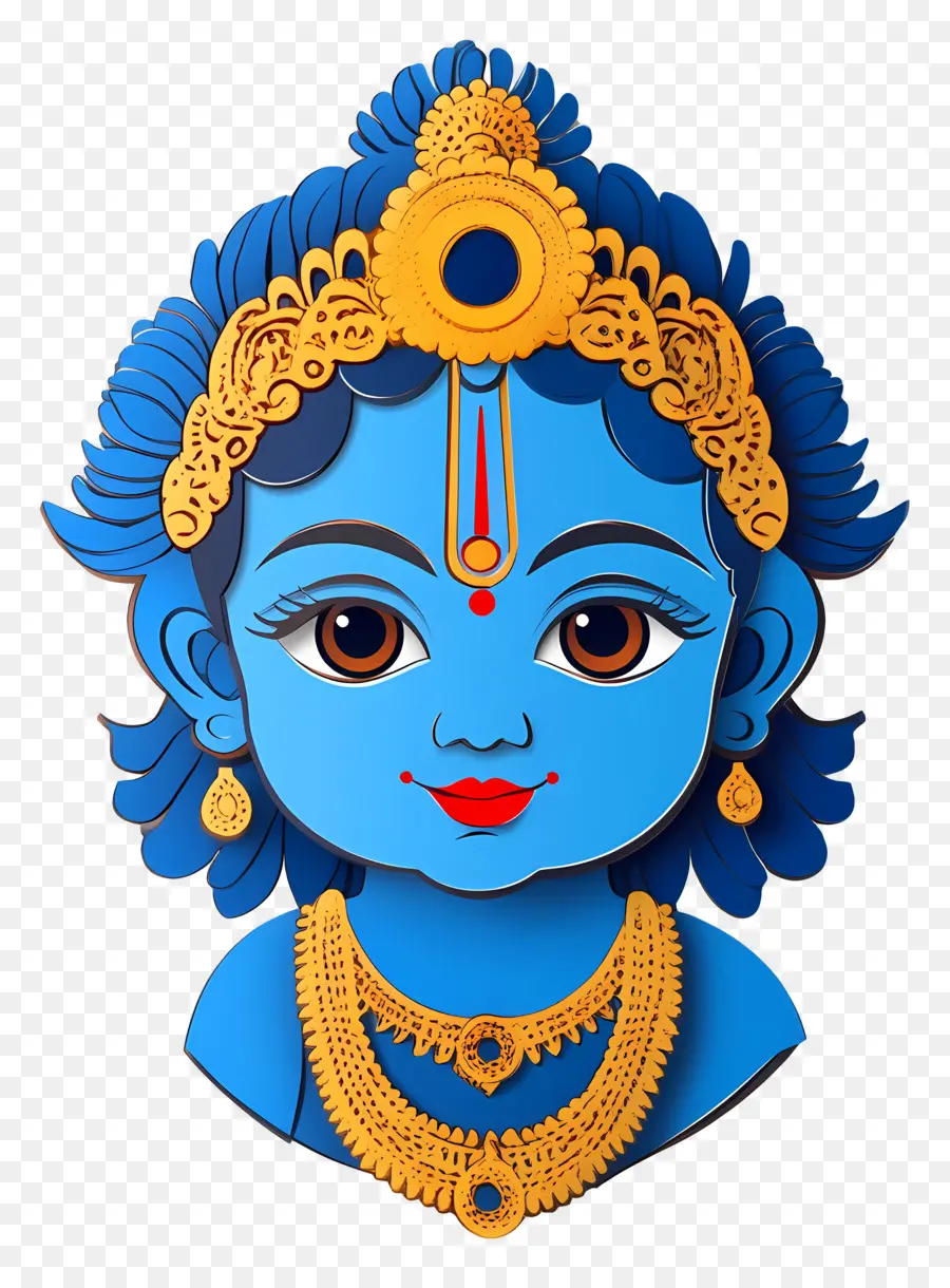 Bebê Krishna，Deusa Azul PNG