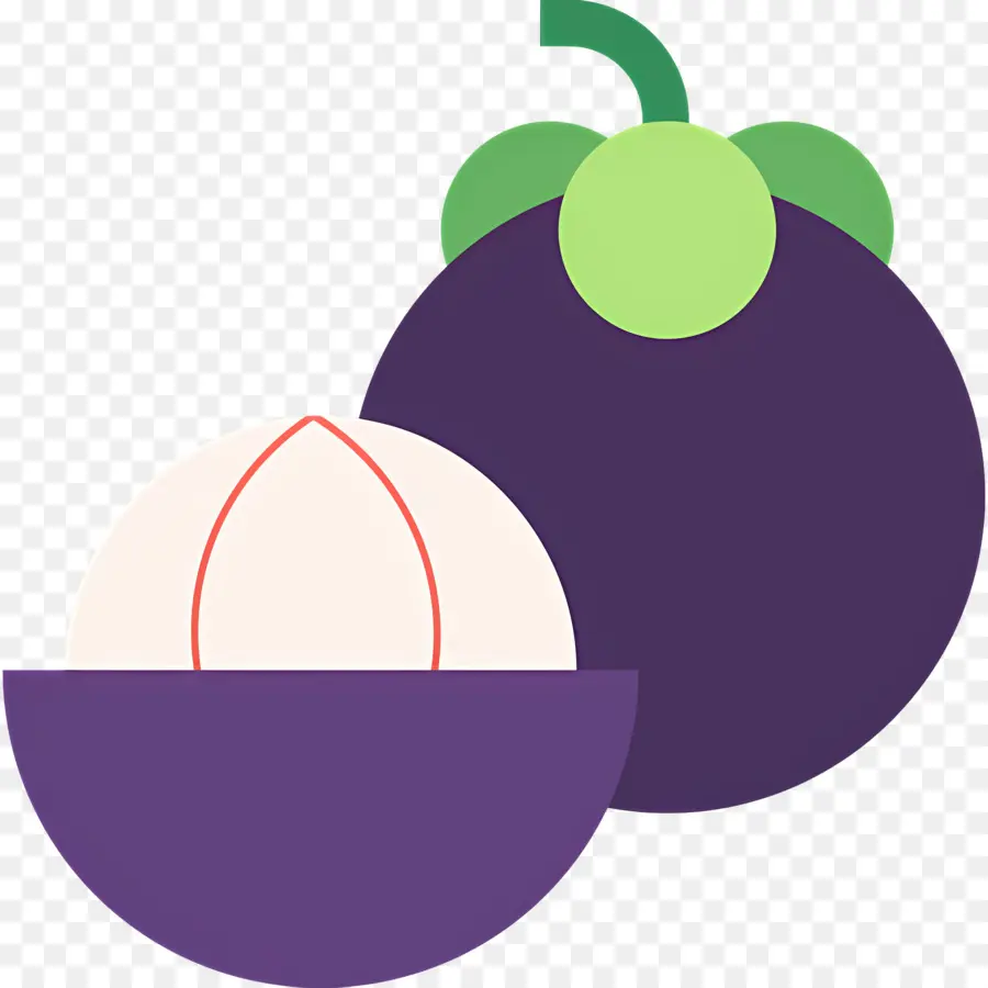 Mangostão，Roxo PNG