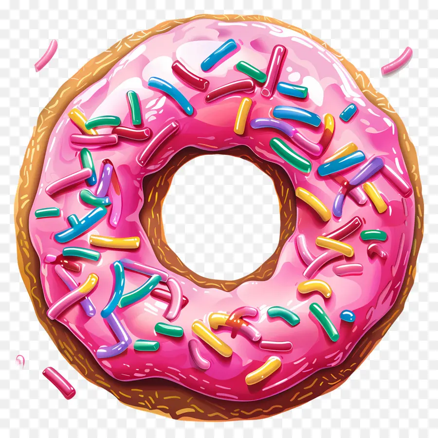 Rosquinha Animada，Rosquinha Colorida PNG