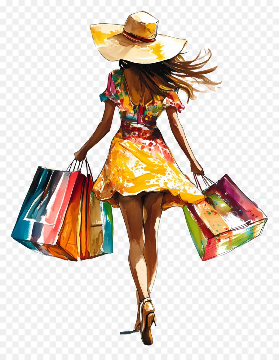 Garota De Compras，Mulher Compras PNG