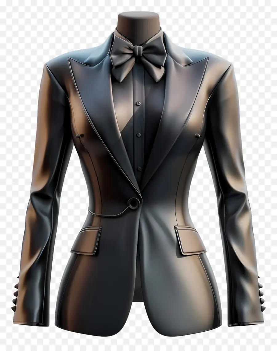 Traje Formal Para Mulheres，Smoking Preto PNG